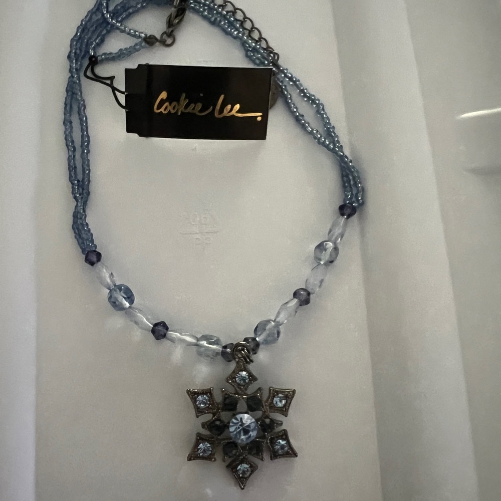 Blue Crystal Star Necklace